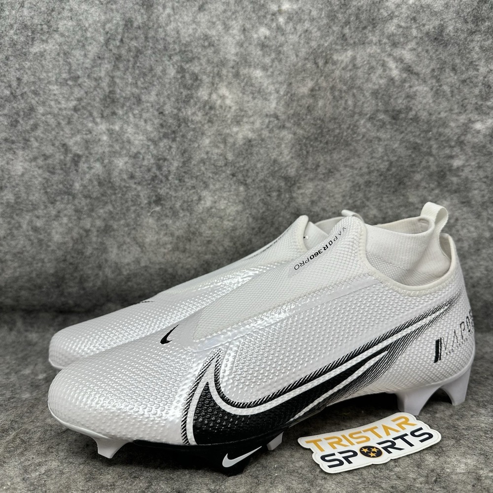 Nike Vapor Edge Pro 360 Football Cleats Mens Size 12 White Black AO8277-100